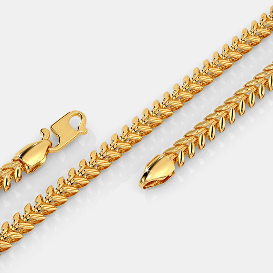 HNRegalia Leaf Gold Chain
