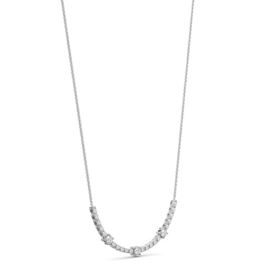 HN Triple Curved Diamond Necklace