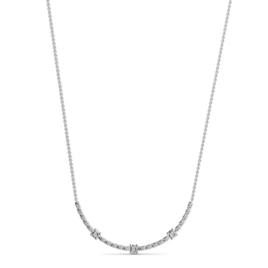 HN Triple Curved Diamond Necklace