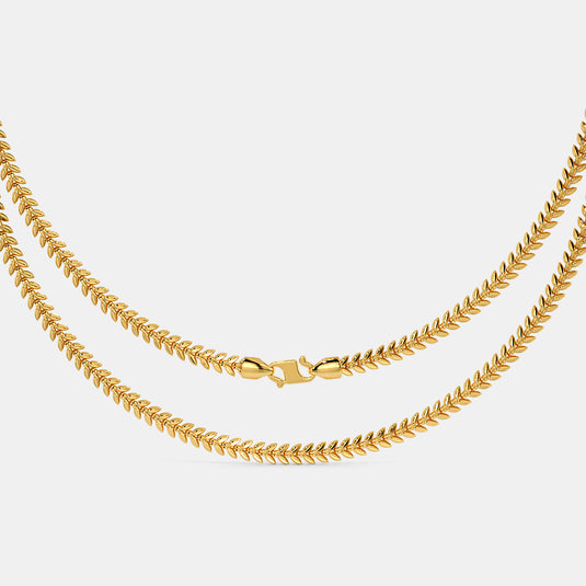 HNRegalia Leaf Gold Chain