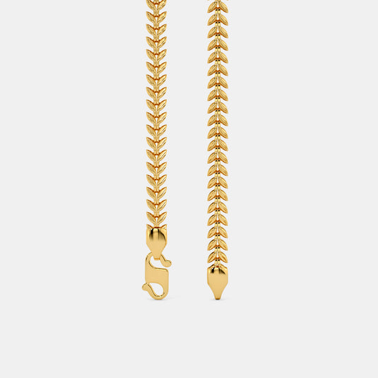 HNRegalia Leaf Gold Chain