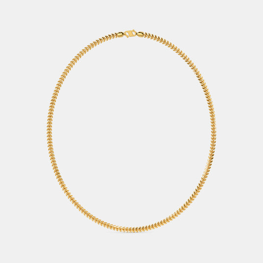 HNRegalia Leaf Gold Chain