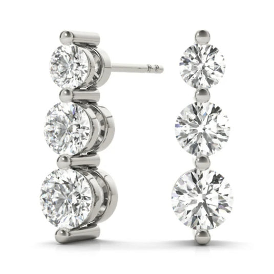 HN Classic 3 Stone Earrings