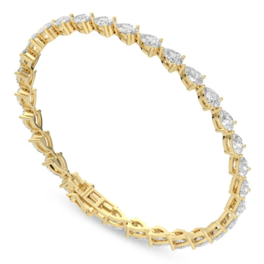 HN East-West Pear Tennis Bracelet