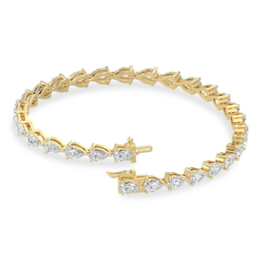 HN East-West Pear Tennis Bracelet